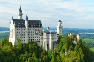 Neuschwanstein Castle – Germany’s Fairytale Fortress Neuschwanstein Castle perched on a mountain in southern Germany