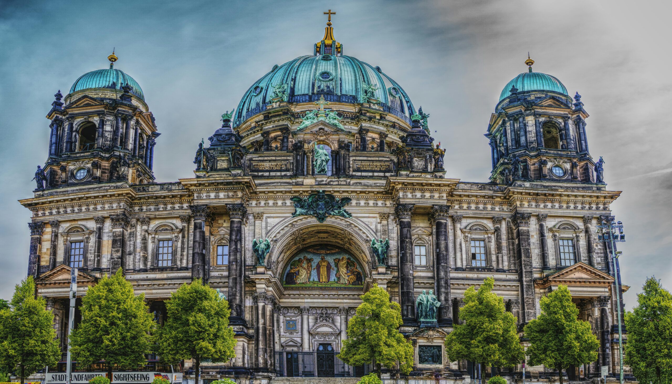 Aerial view of Berlin skyline