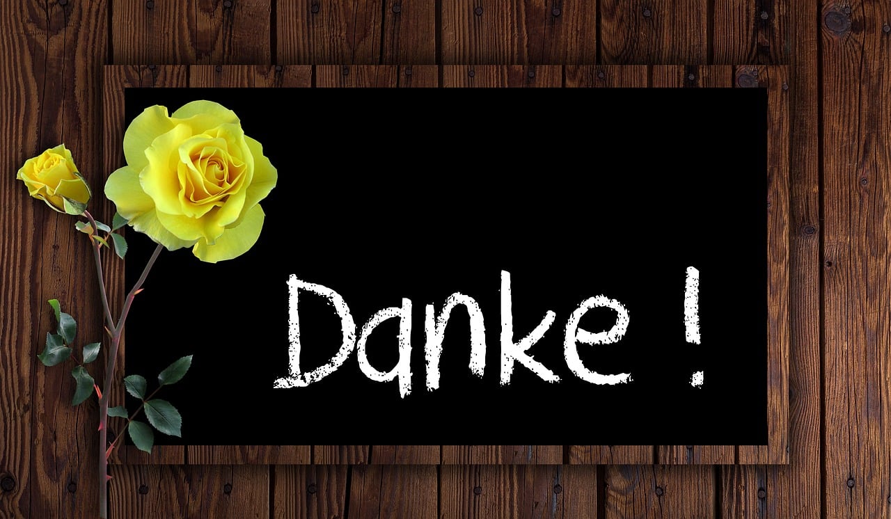 danke, thanks in deutsch