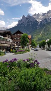 Mittenwald town, mountains, alps, nature, germany, mittenwald, landscape, alpine town, village, countryside